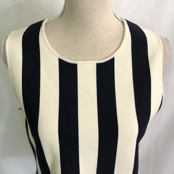 Ann Taylor Atlantic Striped Knit Peplum Top L - Picture 3 of 6
